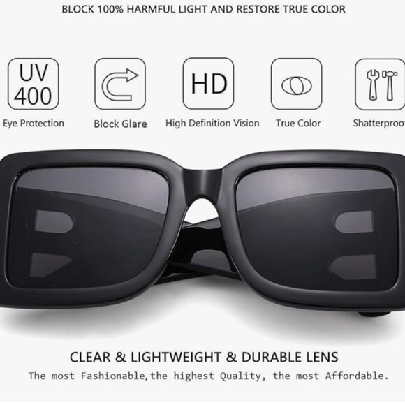 ?Back in Stock!! Trendy 2024 Oversized Square Sunglasses display picture 3
